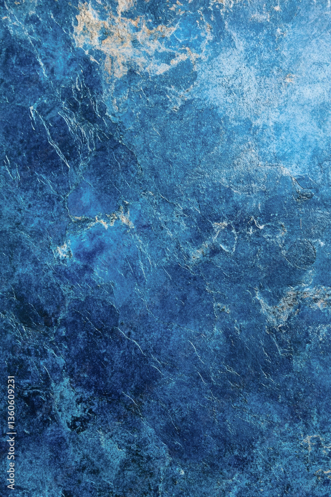 Naklejka premium Blue Marble Rough Texture