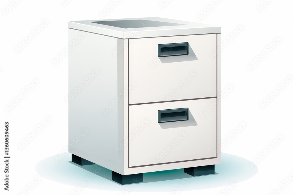 Minimalist vector illustration of a modern cabinet with textured dots on a white background Minimalist vector illustration of a modern cabinet with textured dots on a white background