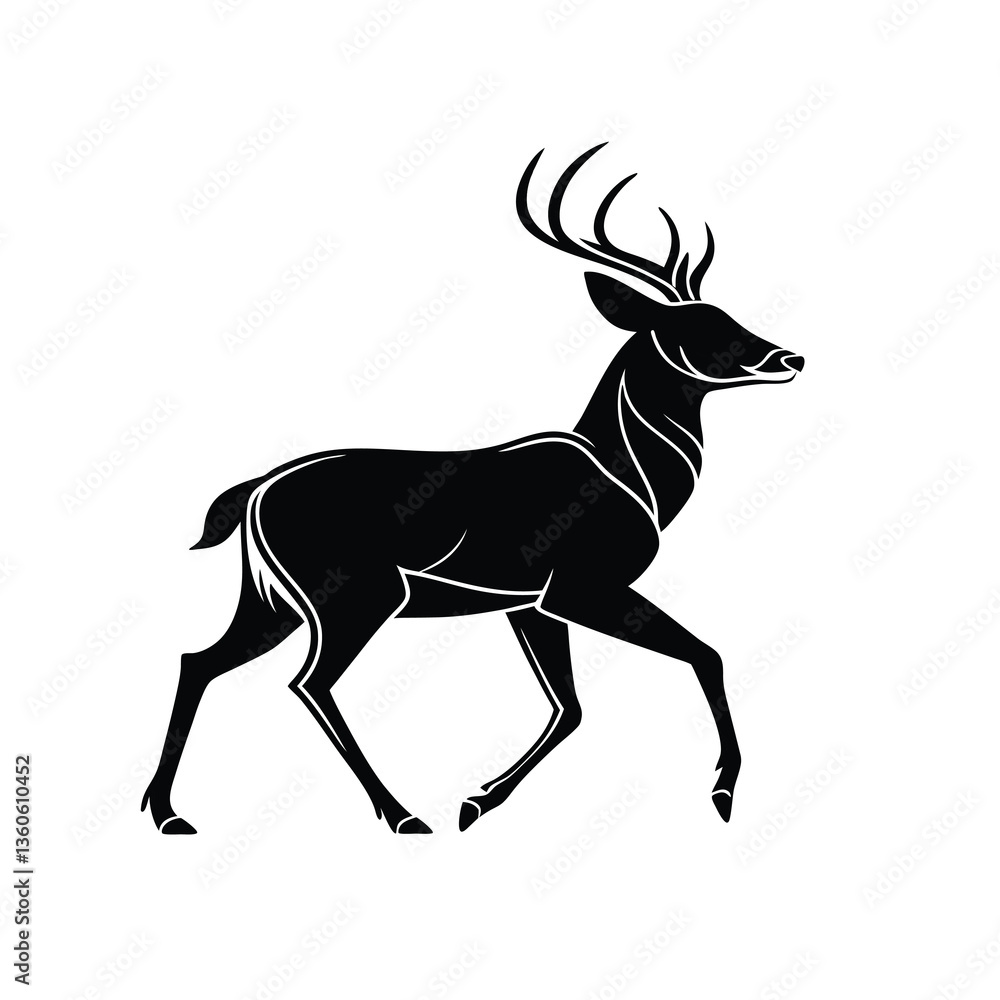 Obraz premium deer silhouette vector