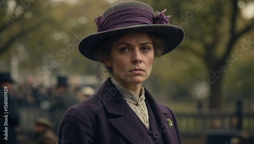 Historic image of woman advocating for women's right to vote photo