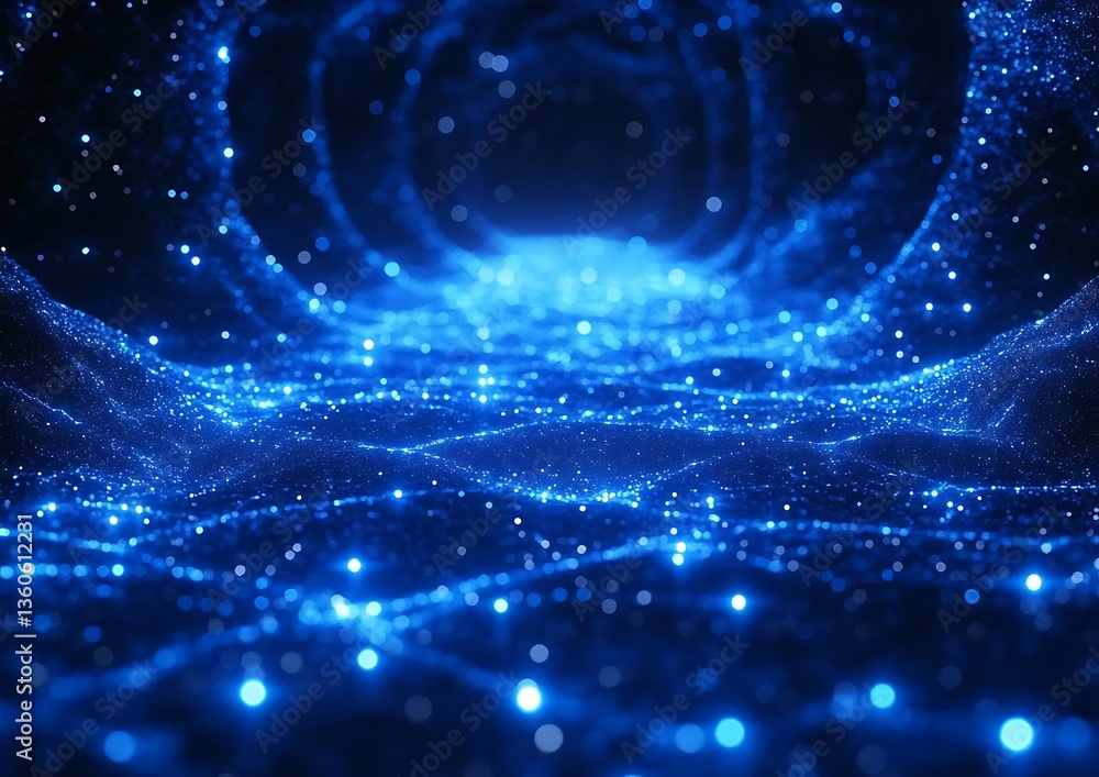 Abstract Blue Digital Waves. Abstract Blue Digital Waves.