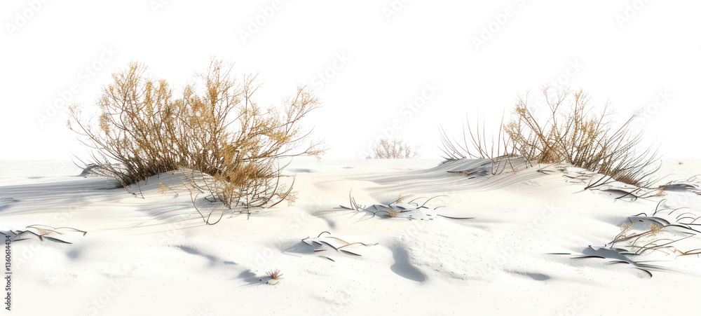 Fototapeta premium PNG Snow in oasis desert landscape nature ground environment.