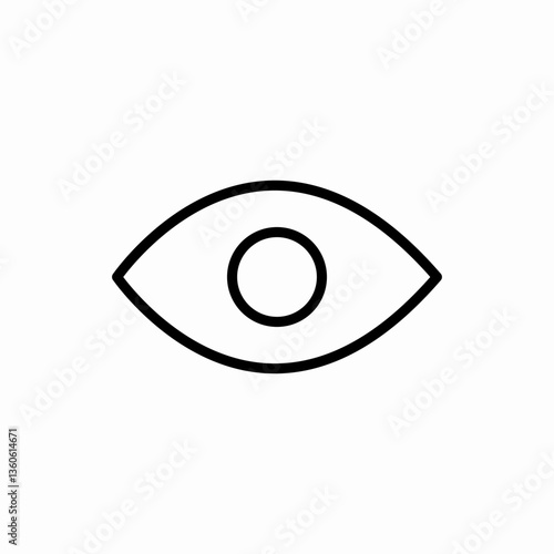 Eye view visibility watch icon vector sign