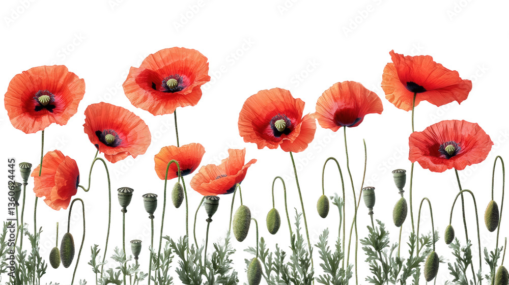Fototapeta premium red poppy flowers