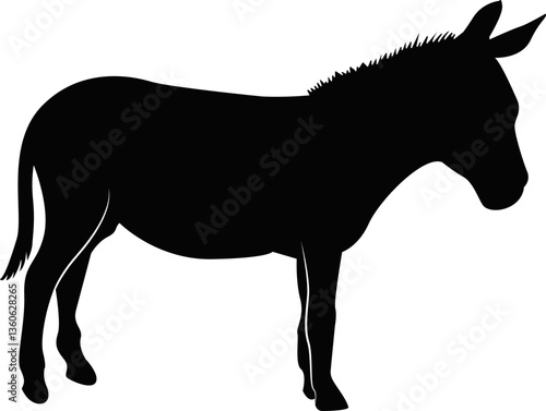 donkey svg vector silhouette cutfile cut file for cricut design space file 