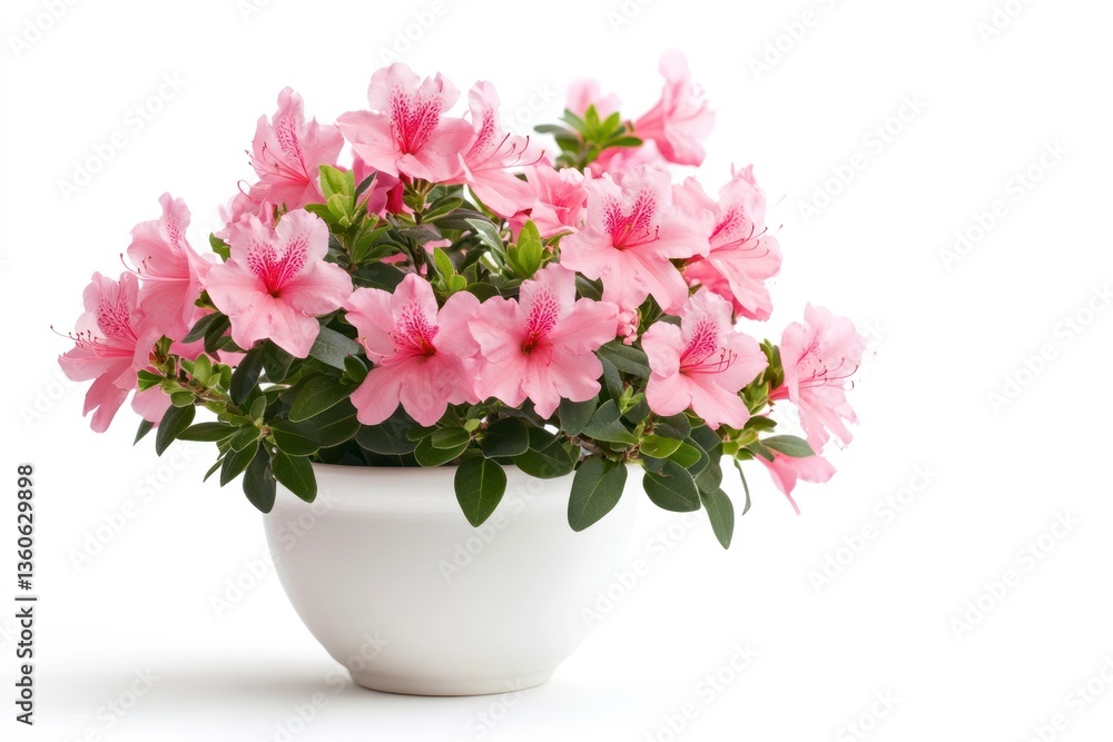 custom made wallpaper toronto digitalBlooming Pink Azalea Flowers in White Pot for Home Decoration