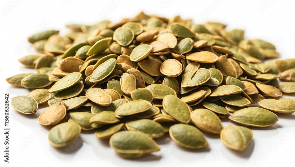Another View of Isolated Pumpkin Seeds on White Background for Culinary Use Another View of Isolated Pumpkin Seeds on White Background for Culinary Use