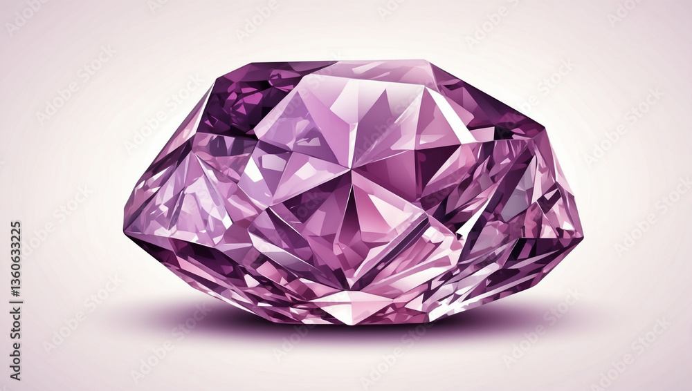 Isolated Purple Game Gemstone Crystal Icon on White Background for Gaming and Design Isolated Purple Game Gemstone Crystal Icon on White Background for Gaming and Design