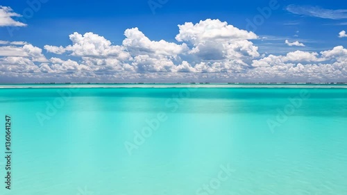 Serene Turquoise Waters Under a Summer Sky