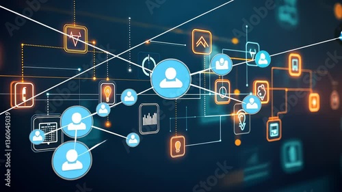Global Network Connectivity: A Visual Representation of Interconnected Systems and Data Flow