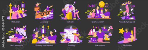 Motivation. Flat Vector Illustration