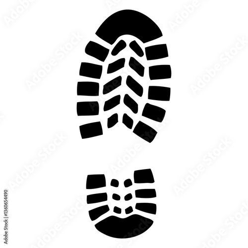 Icono de silueta de suela de zapatilla de deporte o bota