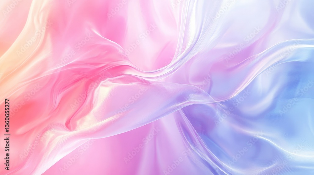 Fototapeta premium Elegant Pink and Blue Silk Fabric