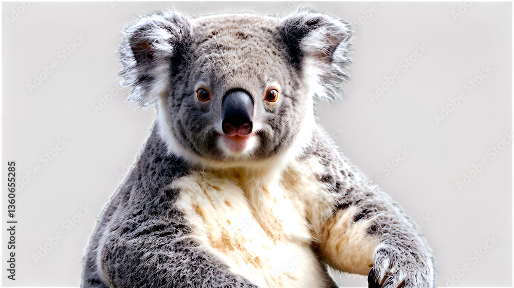 Obraz premium Koala isolated on transparent background