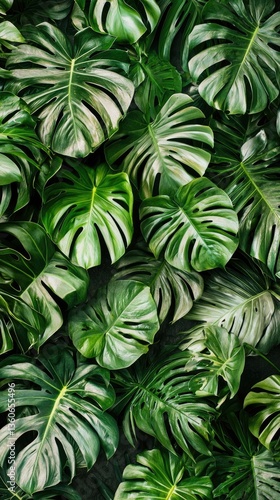 Wallpaper Mural Lush Monstera Leaf Background Torontodigital.ca