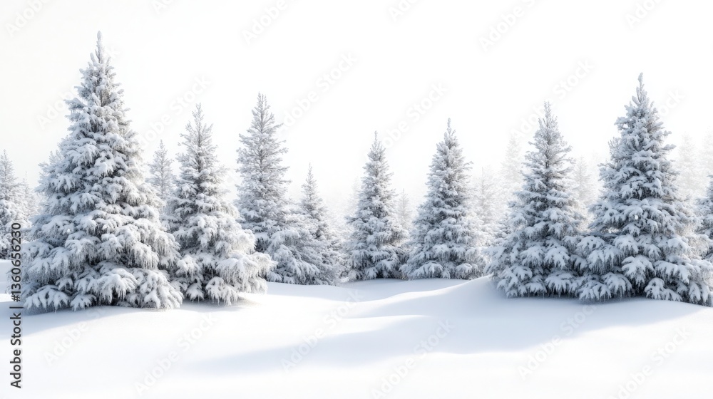 Majestic Snow-Covered Pine Trees Majestic Snow-Covered Pine Trees