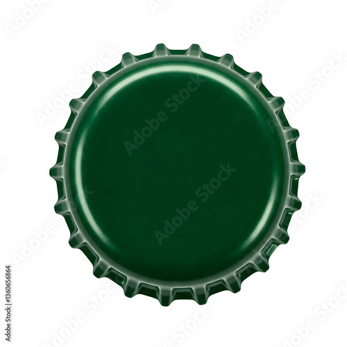  Green Crown Cork on Transparent Background