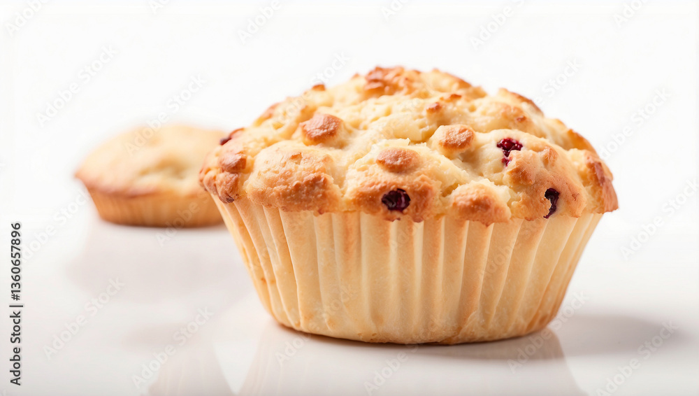 Delicious Viennese Muffin Pastry Isolated on a White Background for Sweet Treats Delicious Viennese Muffin Pastry Isolated on a White Background for Sweet Treats