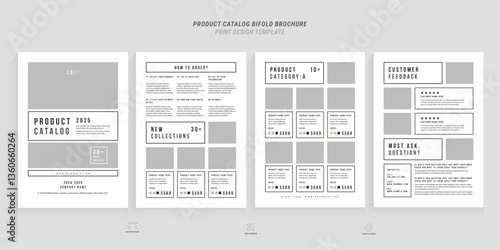 Modern Product catalog bifold brochure template
