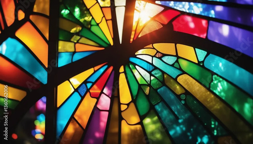 Colorful stained glass as a background. 