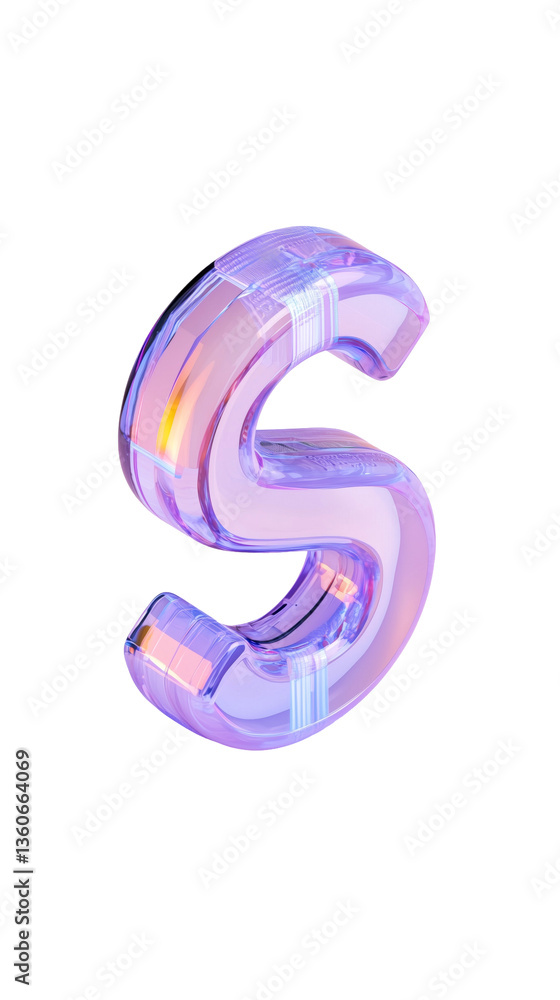 Fototapeta premium This vibrant 3D letter 