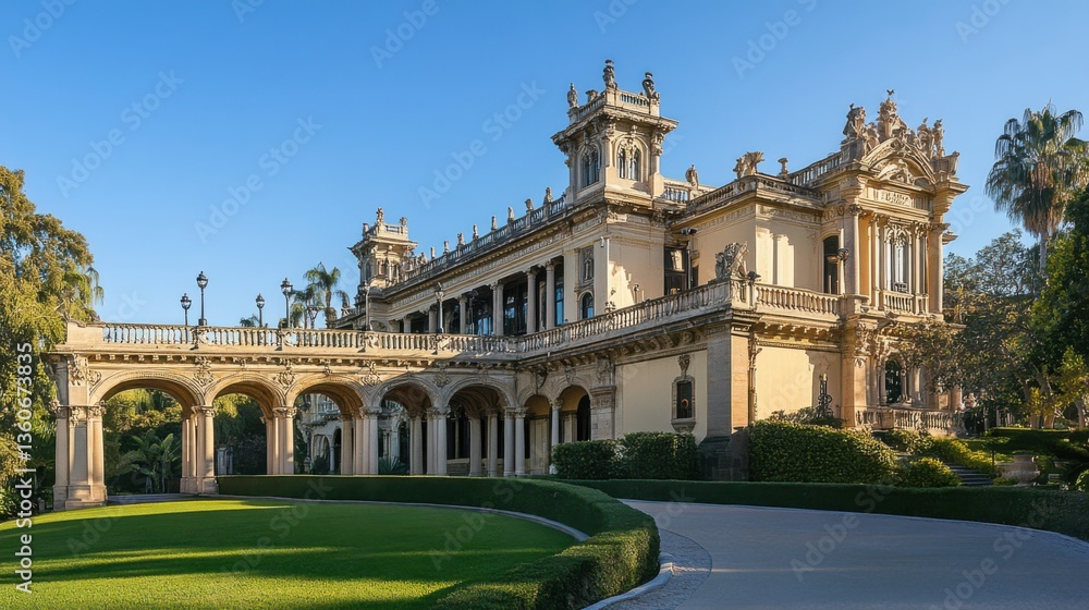 Obraz premium Palacio antiguo arquitectura jardines