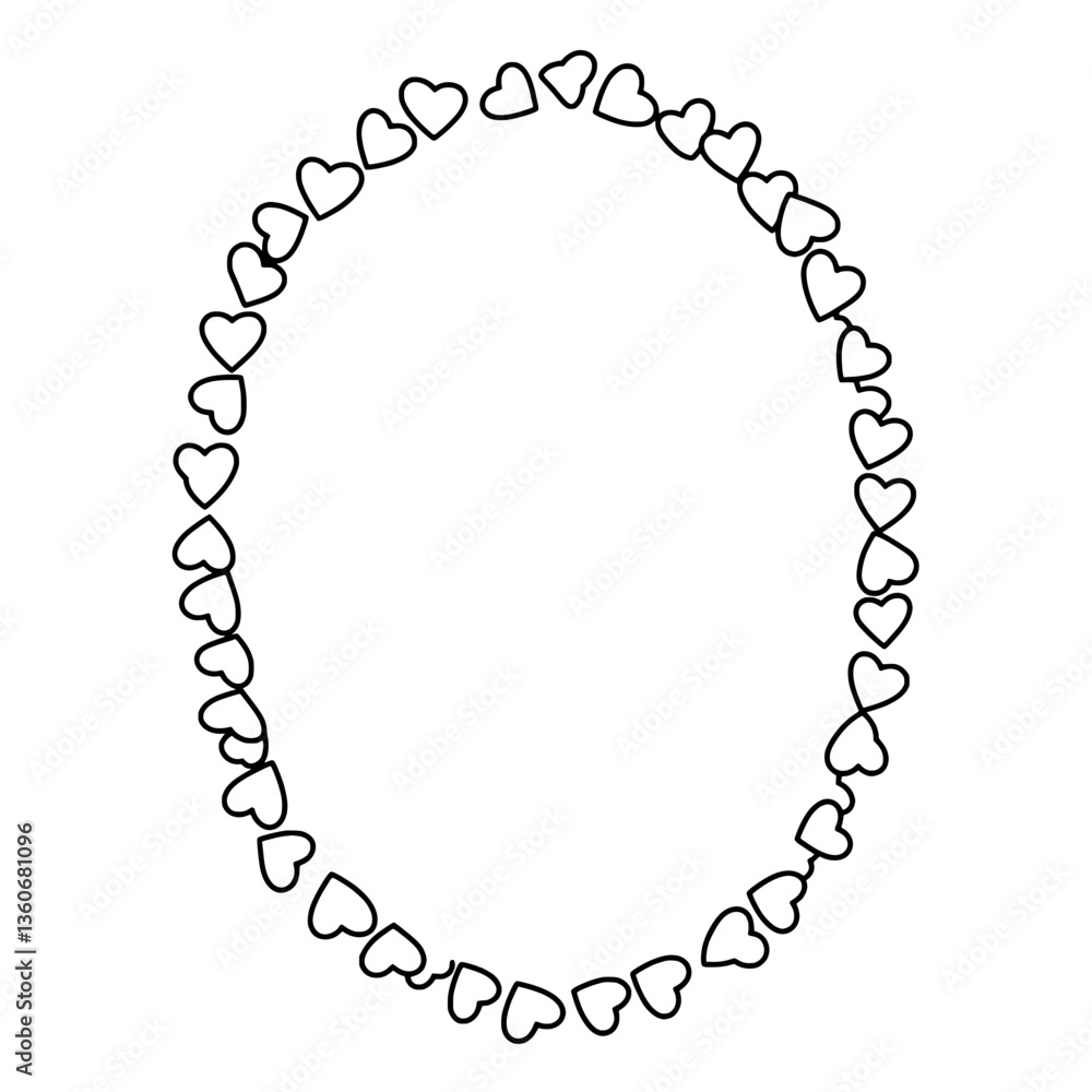 Elegant Heart Frame: A delicate frame formed by meticulously arranged heart shapes, perfect for adding a touch of romance and affection to any design. Elegant Heart Frame: A delicate frame formed by meticulously arranged heart shapes, perfect for adding a touch of romance and affection to any design.