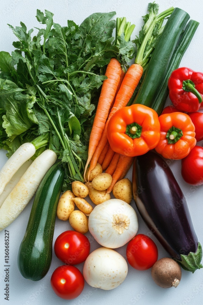 Various mixed fresh organic vegetable in Spring
