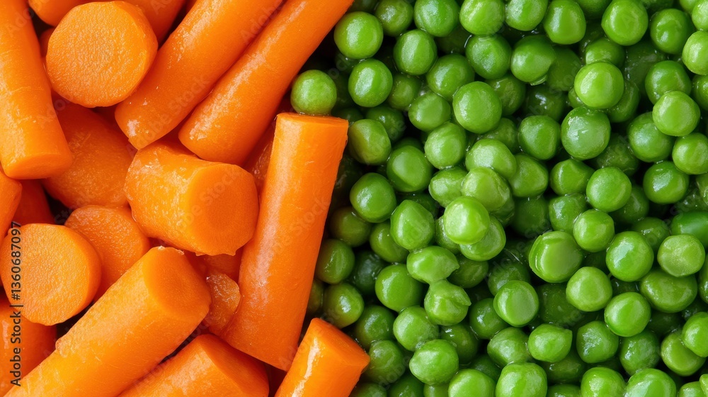 fresh organic carrot cut and green bean in Spring