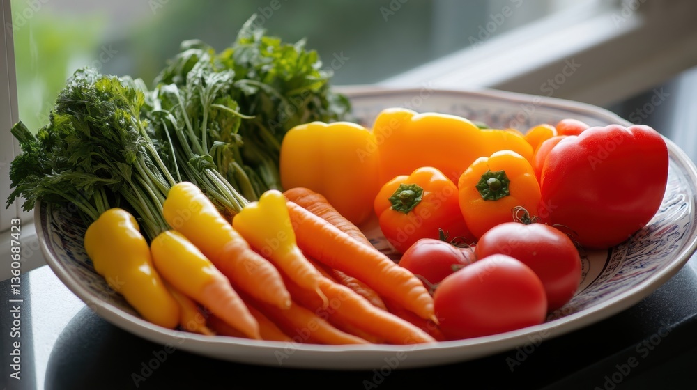 Various mixed fresh organic vegetable in Spring