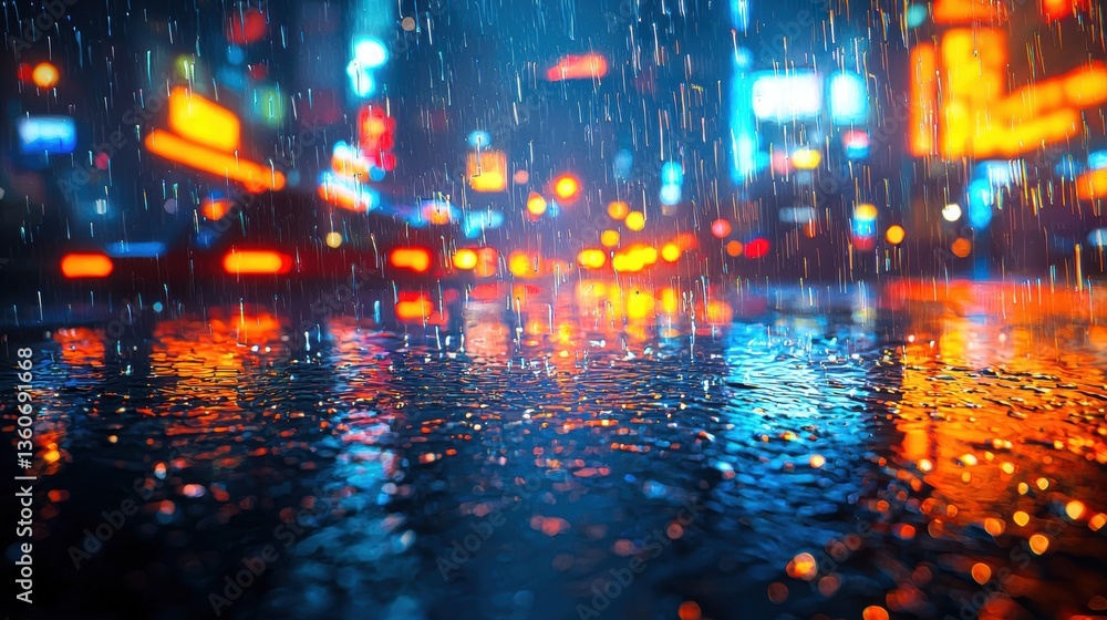 Rainy days in city.