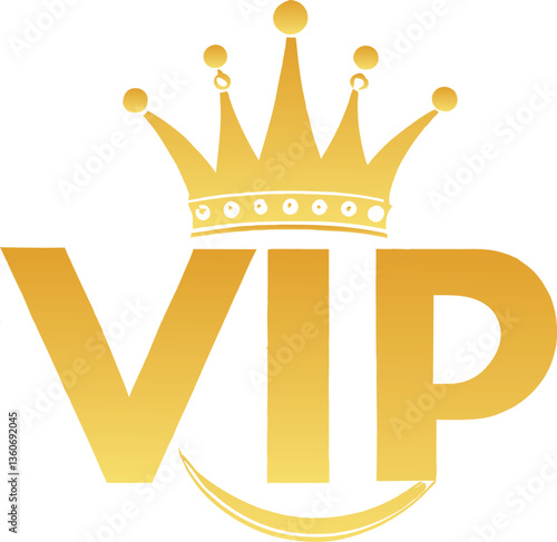 Golden VIP Text – Royal Crown – Luxury – Red Quilted