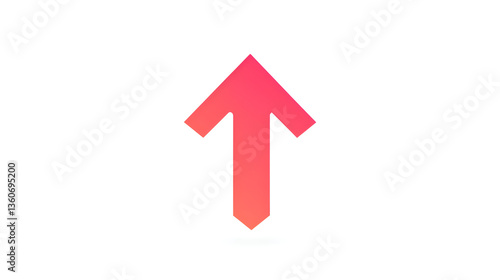 Free Download Modern Pink Arrow Upward Icon: Minimalistic Vector Graphic Design for Navigation, Movement, and User Experience in Web and App Interfaces, Signifying Positive Growth and Progress - GFXLoad
