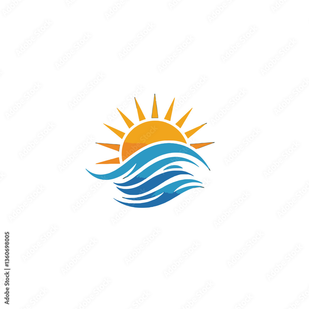 Sun and Sea A logo representing the sunrise over the ocean waves. Sun and Sea A logo representing the sunrise over the ocean waves.