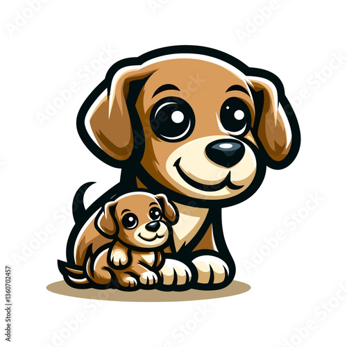 Wallpaper Mural Vector illustration of a dog cartoon emblem in a flat style. Logo design perfect for various animal-related projects. EPS10 style, suitable for branding and graphics.

 Torontodigital.ca
