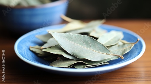 Closeup view of dried tea leaves to make tasty tea drinks.