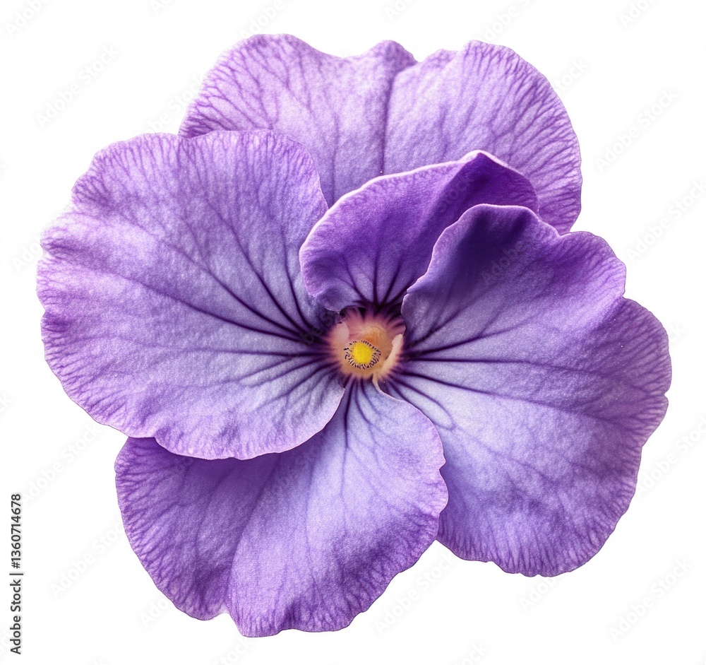 Close Up of Beautiful Violet Pansy Flower Isolated on White Background Close Up of Beautiful Violet Pansy Flower Isolated on White Background