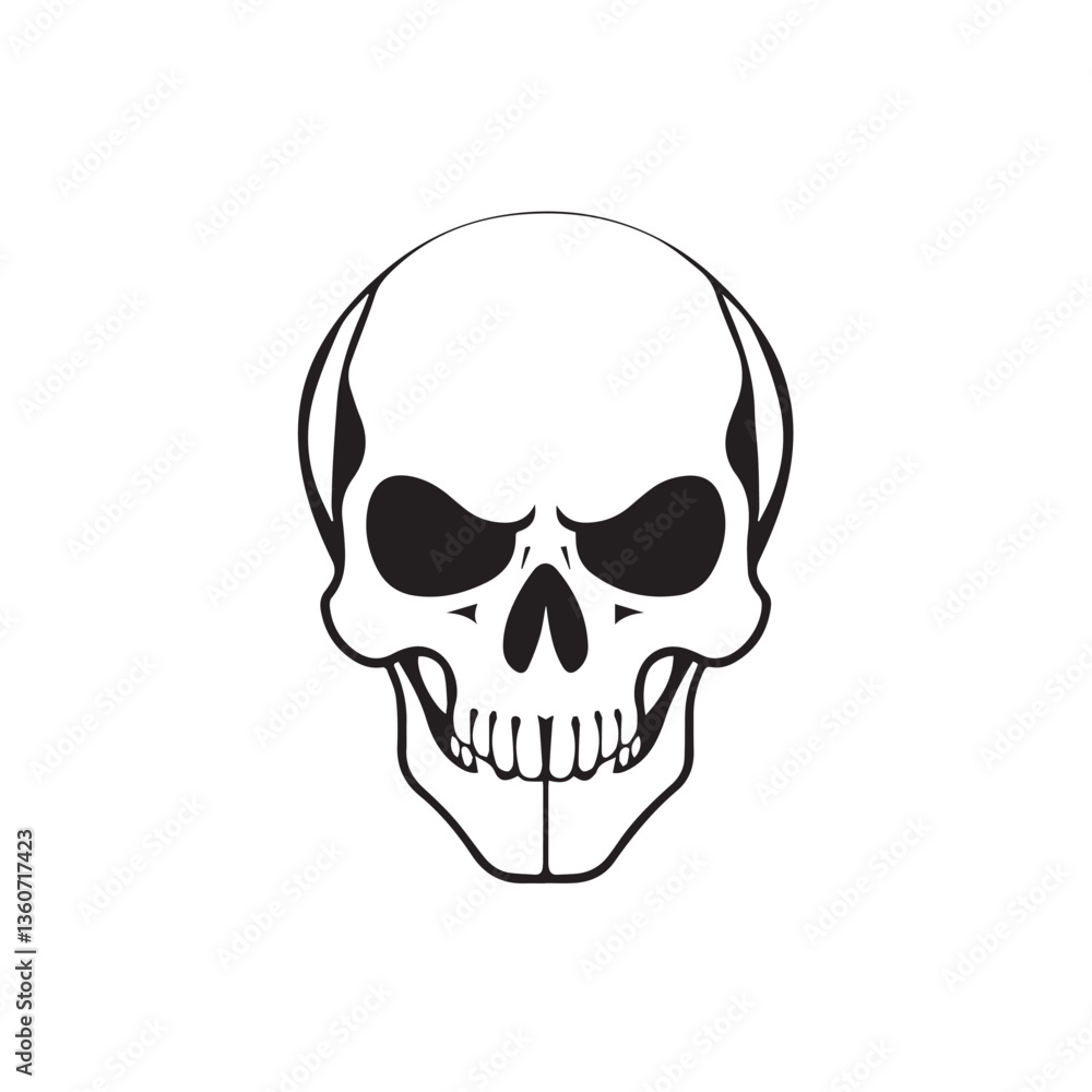 Black vector skull silhouette. Skull Silhouette Icon Vector Design on White Background. Skull vector logo silhouette. Black vector skull silhouette. Skull Silhouette Icon Vector Design on White Background. Skull vector logo silhouette.