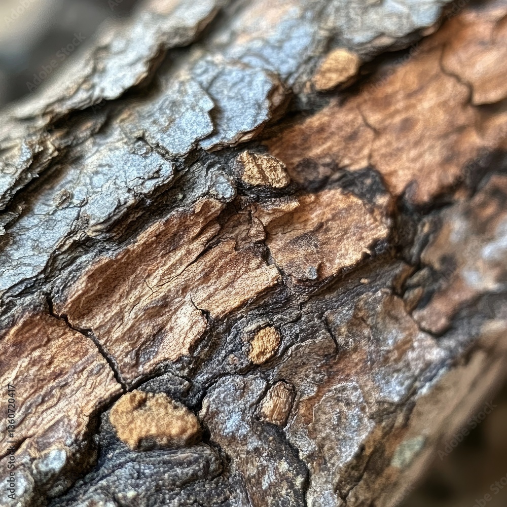 Close-up view of a textured tree bark showcasing intricate patterns and colors, with soft natural light highlighting the details, ideal for nature-themed projects or backgrounds Close-up view of a textured tree bark showcasing intricate patterns and colors, with soft natural light highlighting the details, ideal for nature-themed projects or backgrounds