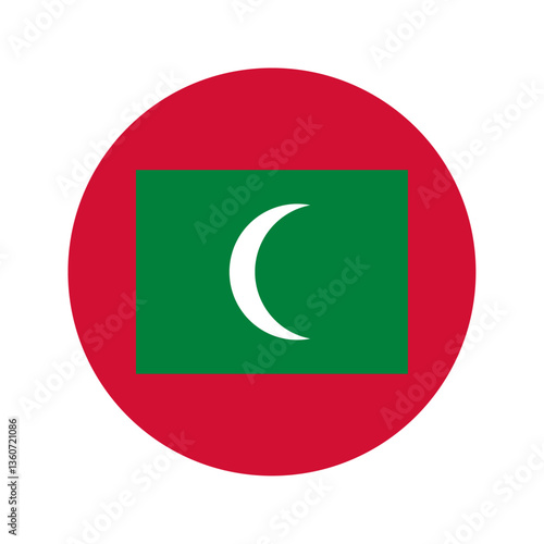 Free Download Round Maldives flag icon - GFXLoad