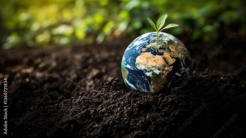 Hands holding planet earth. Earth Day theme background wallpaper.