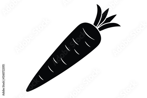 carrot vector icon on white