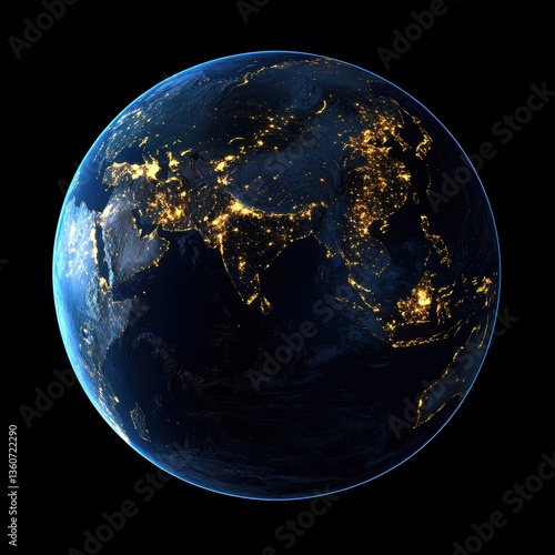Obraz na płótnie Planet earth viewed from outer space. w salonie