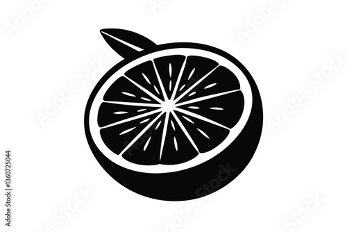 lemon slice isolated on white