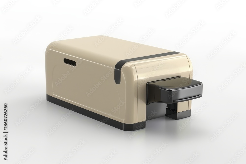 Retro-style toaster on a minimalist kitchen counter Retro-style toaster on a minimalist kitchen counter