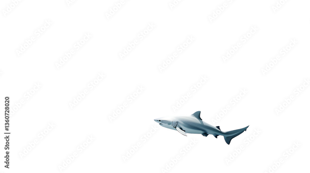 Marine Predator in Motion A Detailed Illustration of a Swimming Shark on Black Background for Marine Predator in Motion A Detailed Illustration of a Swimming Shark on Black Background for