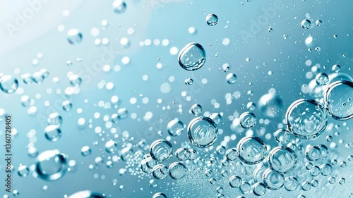 Wallpaper Mural Clear water filled with bubbles creates an appealing display of movement and tranquility. The light reflects beautifully, enhancing the serene atmosphere experienced underwater Torontodigital.ca