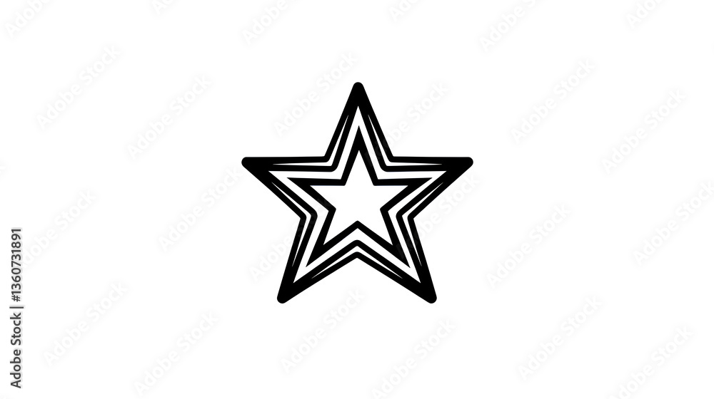 Stylish Five-Pointed Star Graphic Design: Minimalist Black and White Vector Illustration for Modern Visual Art, Bold Icon, and Creative Emblem with Geometric Patterns and Negative Space Stylish Five-Pointed Star Graphic Design: Minimalist Black and White Vector Illustration for Modern Visual Art, Bold Icon, and Creative Emblem with Geometric Patterns and Negative Space