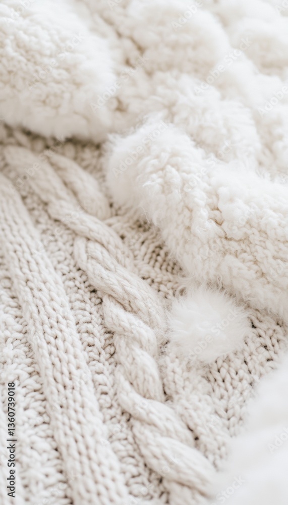 Cozy cable knit sweater and fluffy texture. Soft, warm, winter fashion. Perfect for cold weather. Cozy cable knit sweater and fluffy texture. Soft, warm, winter fashion. Perfect for cold weather.