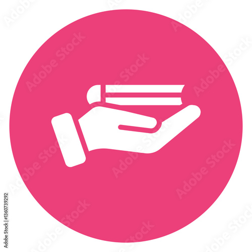 Filled Glyph Courtroom Oath Circle Icon